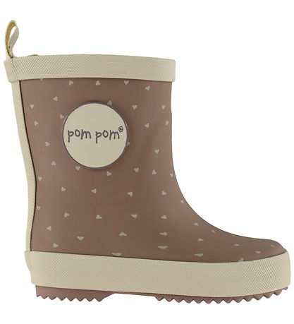 Pom Pom Gummistøvler - Heart AOP