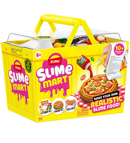 Slime Mart Indkøbskurv - Fast Food - Pizza - 13 Dele