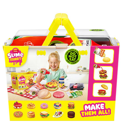 Slime Mart Indkøbskurv - Fast Food - Burger - 11 Dele