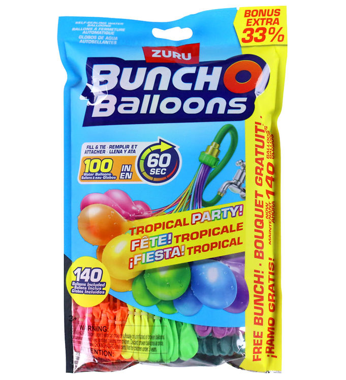 Bunch O Balloons Vandballoner - 100 + 40 stk. - Tropical Party