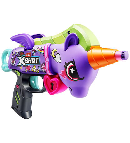 X-SHOT Skumgevær - 2-pak - Blastercorn - Unicorn - 32 Darts