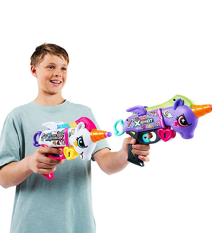 X-SHOT Skumgevær - 2-pak - Blastercorn - Unicorn - 32 Darts