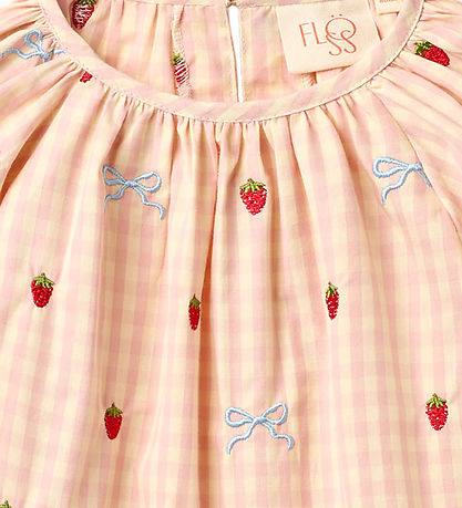 Flöss Kjole - Dolly - Berry/Bow Gingham