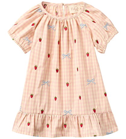 Flöss Kjole - Dolly - Berry/Bow Gingham