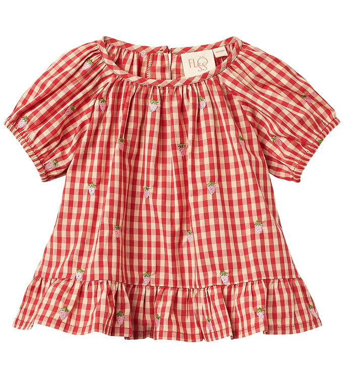 Flöss Bluse - Molly - Red/Pink Berry Gingham