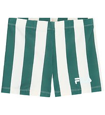 Fila Swim Shorts - Cevoli - Egret/Posy Green Block Striped