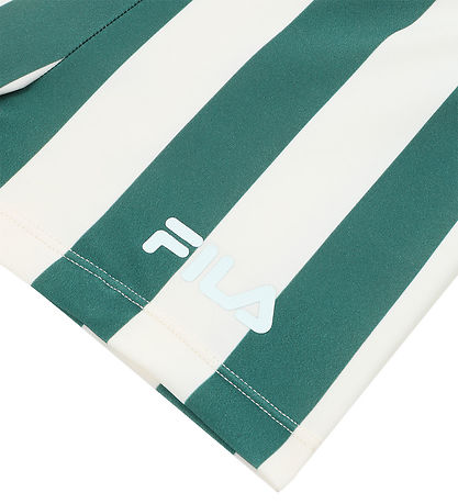 Fila Badeshorts - Cevoli - Egret/Posy Green Block Striped