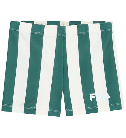 Fila Badeshorts - Cevoli - Egret/Posy Green Block Striped