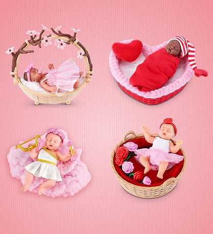 5 Surprise Kugle m. Overraskelse - My Mini Baby - Sweethearts