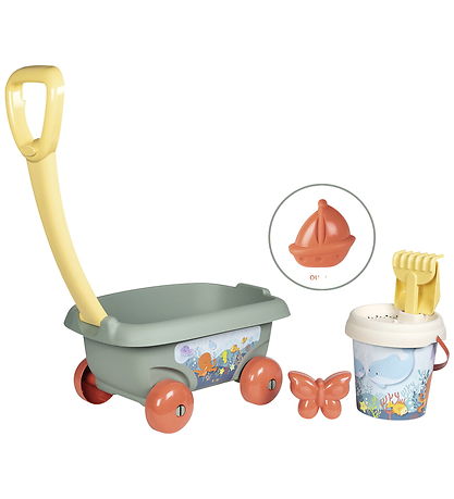 Smoby Trækvogn - Smoby Life Garnished Beach Cart