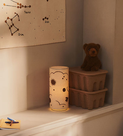 Ferm Living Lampe - Skye Table Lamp - Natural/Bronze