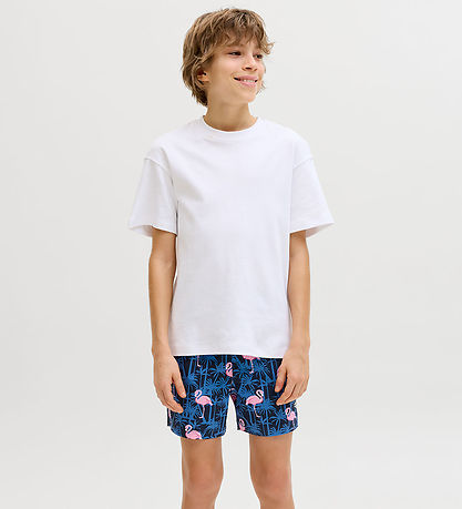 Jack & Jones Badeshorts - JpstMaui - AOP - Navy Blazer