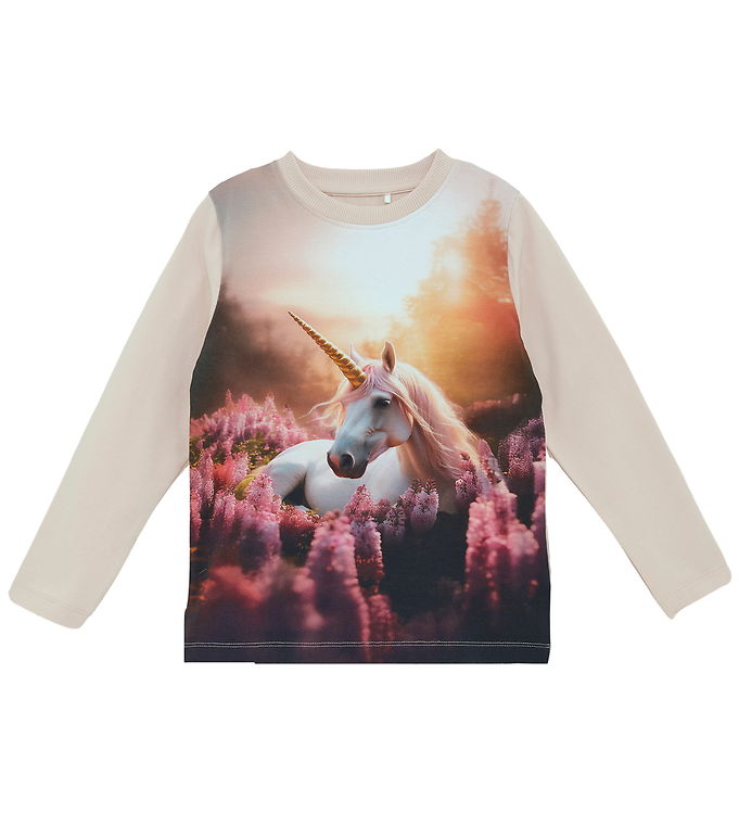 Minymo Bluse - Peach Whip m. Enhjørning