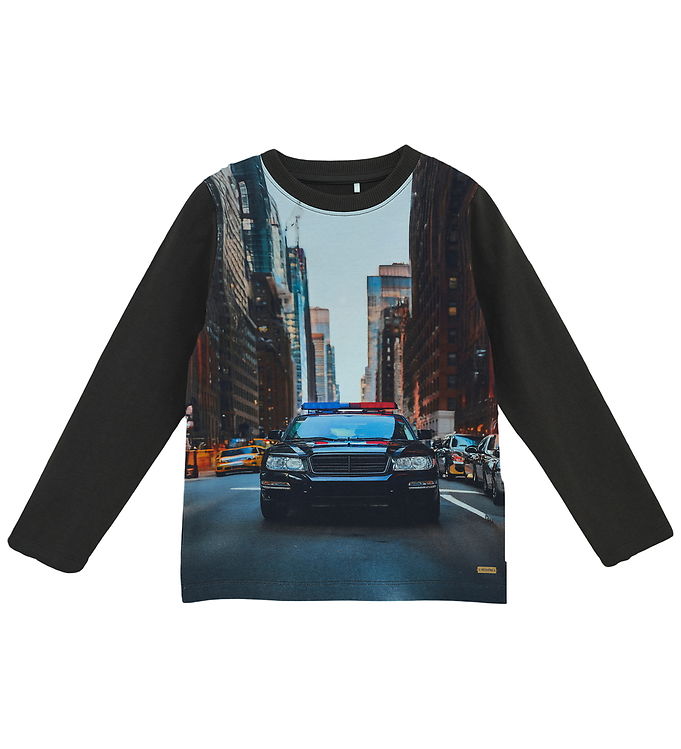 Minyno Bluse - Pirate Black m. Politibil