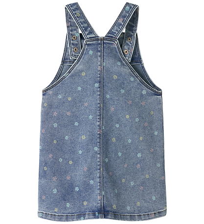 Name It Denimkjole - NmfRosa - Medium Blue Denim/Flower