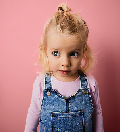 Name It Denimkjole - NmfRosa - Medium Blue Denim/Flower