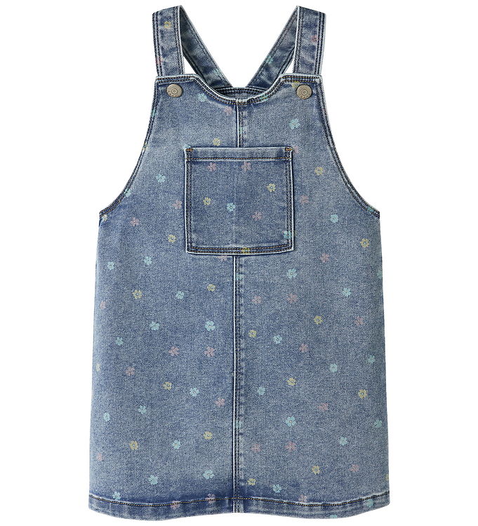 Name It Denimkjole - NmfRosa - Medium Blue Denim/Flower billede