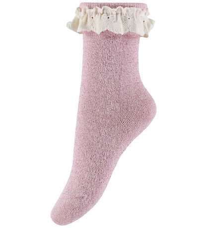 Konges Sløjd Strømper - 2-Pak - Glitter Frill - Rosette