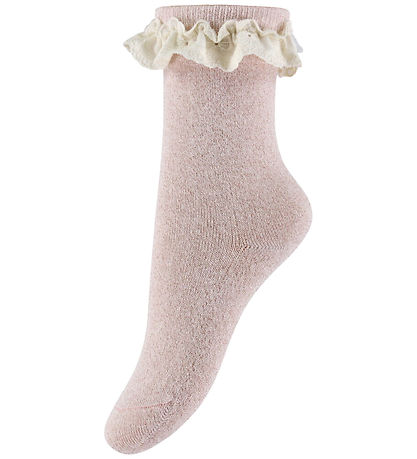 Konges Sløjd Strømper - 2-Pak - Glitter Frill - Rosette