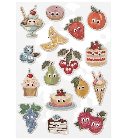 Konges Sløjd Klistermærker - Puffy - 16 Stk - Fruity