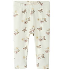 Lil Atelier Leggings - NbfLayo - Coconut Milk/FLOWER