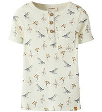 Lil Atelier T-shirt - Rib - NmmLavo - Coconut Milk/SEA ANIMALS