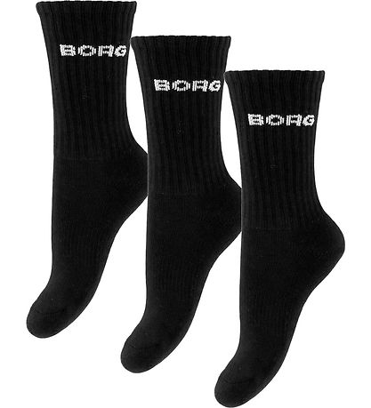 Björn Borg Strømper - 3-pak - Crew - Sort