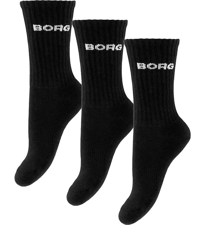 Björn Borg Strømper - 3-pak - Crew - Sort