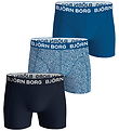 Björn Borg Boxershorts - 3-pak - Stretch - Blå/Hvid