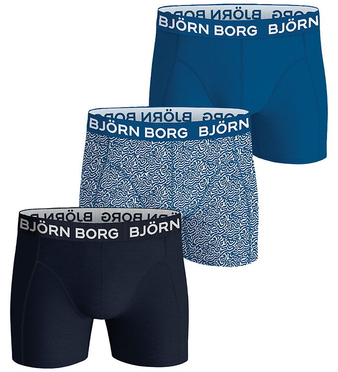 Björn Borg Boxershorts - 3-pak - Blå/Hvid