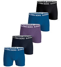 Björn Borg Boxershorts - 5-pak - Stretch - Blå/Lilla/Sort
