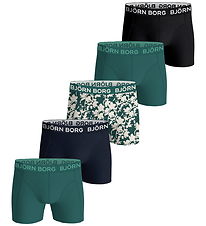 Björn Borg Boxershorts - 5-pak - Stretch - Grøn/Blå/Sort/Beige