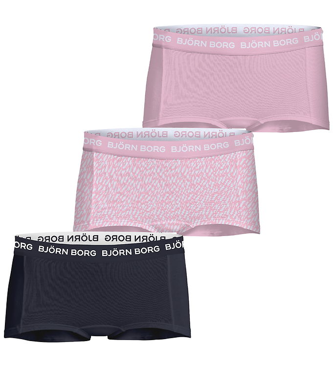 Björn Borg Hipsters - 3-pak - Blå/Rosa/Hvid