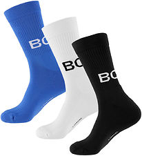 Björn Borg Strømper - 3-pak - Crew - Sort/Blå/Hvid