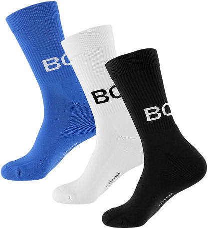 Björn Borg Strømper - 3-pak - Crew - Sort/Blå/Hvid