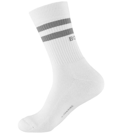 Björn Borg Strømper - 3-pak - Crew - Hvid m. Striber