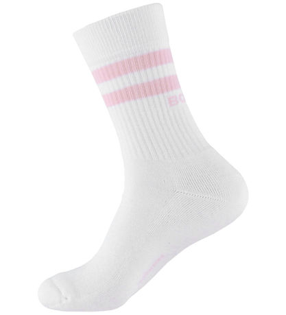 Björn Borg Strømper - 3-pak - Crew - Hvid m. Striber