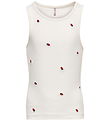 Kids Only Tanktop - KogJilly - Cloud Dancer/Berry