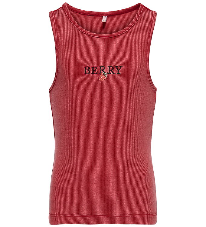 Kids Only Tanktop - Rib - KogJilly - Barbados Cherry/Strawberry