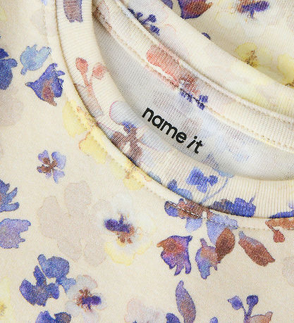 Name It Kleid k/ä - NmfFlora - Mandelmilch