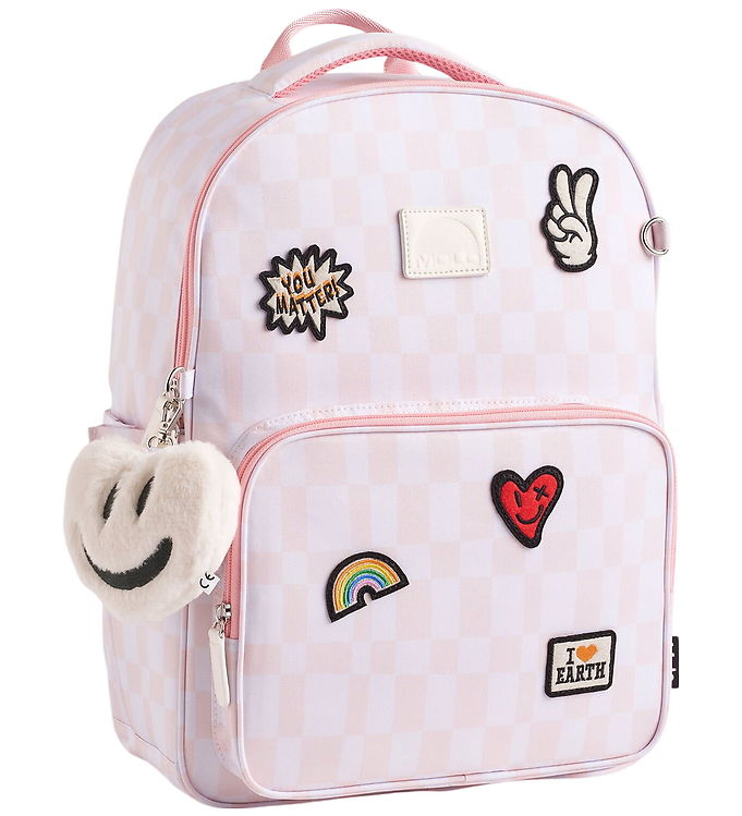 Molo Skoletaske - Backpack Mat - Pink Check