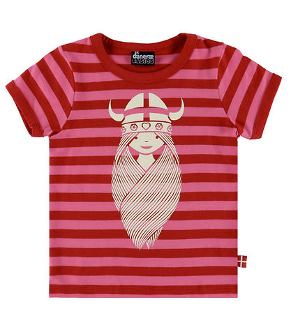 Danefæ T-shirt - Freja - Pink/DK Red