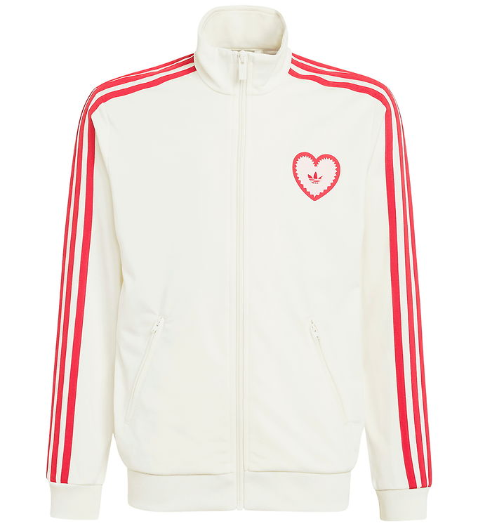 adidas Originals Cardigan - Firebird Loose Heart - Cream White/B