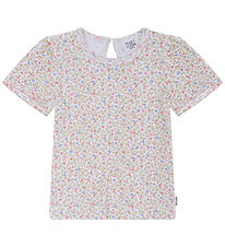 Hust and Claire T-shirt - Alma - Hvid m. Blomster