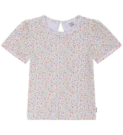 Hust and Claire T-shirt - Alma - Hvid m. Blomster
