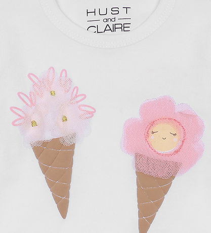 Hust and Claire Body k/æ - Britt - Hvid m. Is