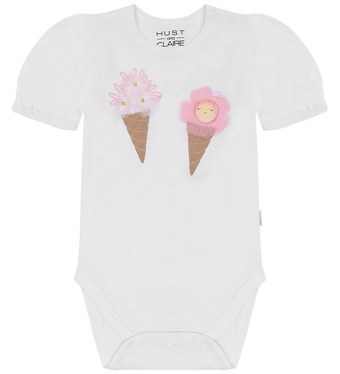 Hust and Claire Body k/æ - Britt - Hvid m. Is