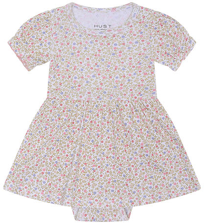 Hust and Claire Kjolebody l/æ - Kammy - Hvid m. Blomster