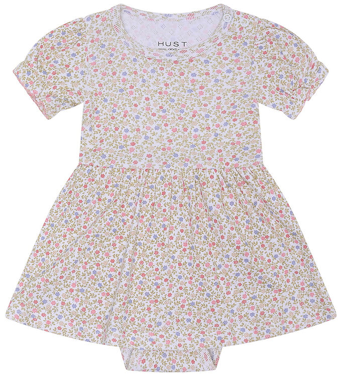 Hust and Claire Kjolebody l/æ - Kammy - Hvid m. Blomster