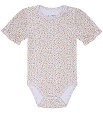 Hust and Claire Body k/æ - Britt - Hvid m. Blomster